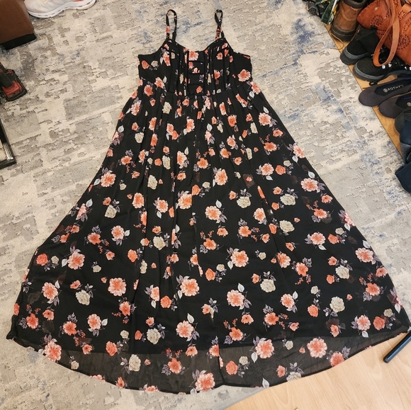 Torrid Pink and Black Sleeveless Maxi Sundress - Picture 8 of 16